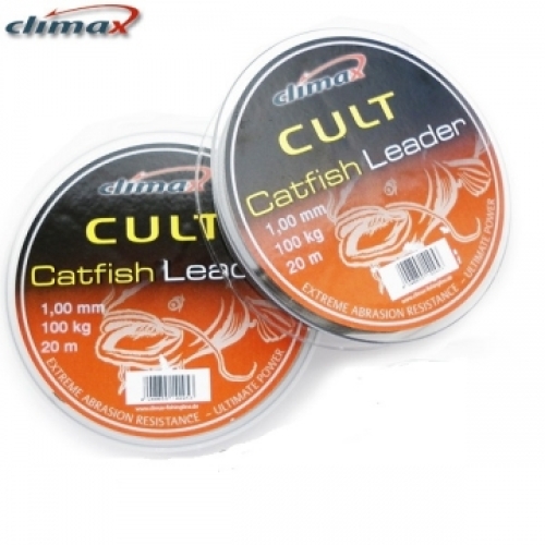 Поводковый материал Climax Cult Catfish Leader 20м 1.00мм 100кг серый